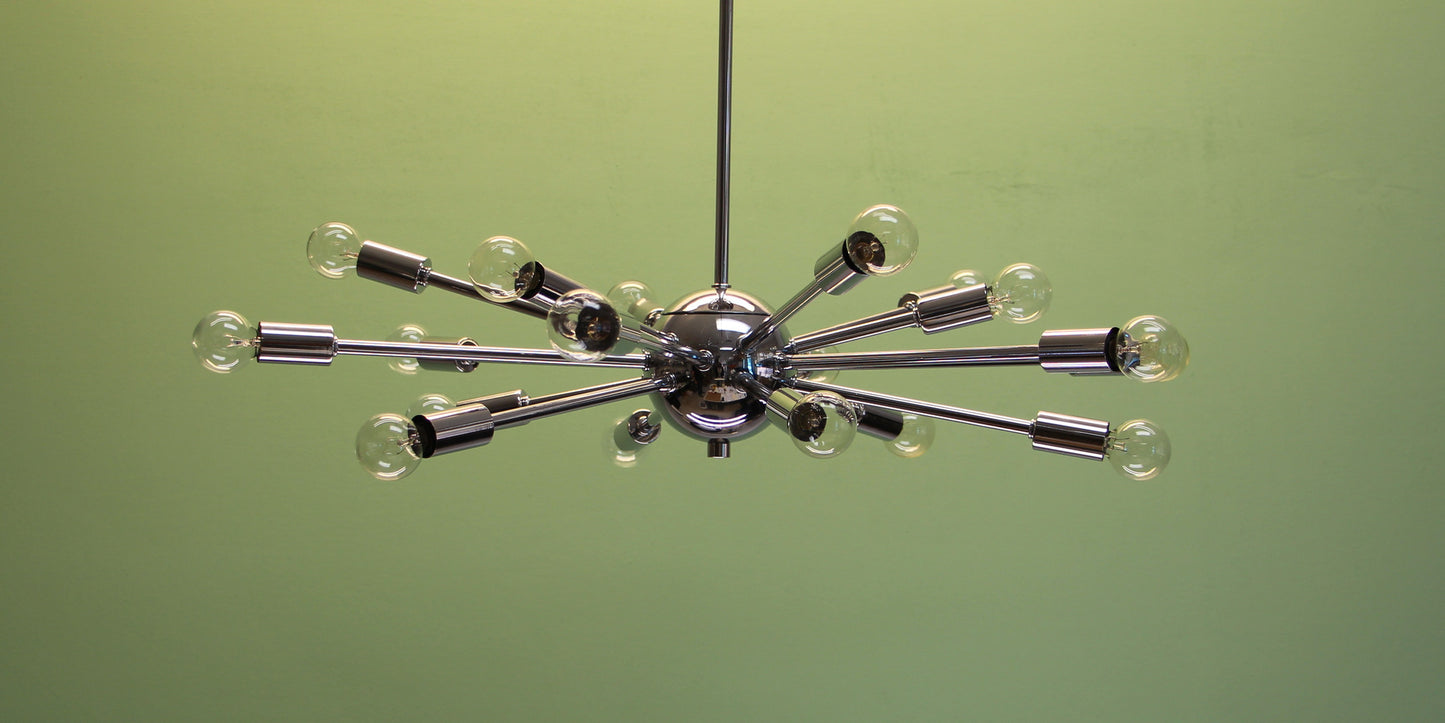 24" Classic Sputnik Chandelier Pendant Light Chrome