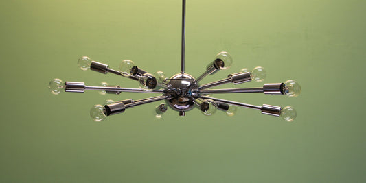 24" Classic Sputnik Chandelier Pendant Light Chrome