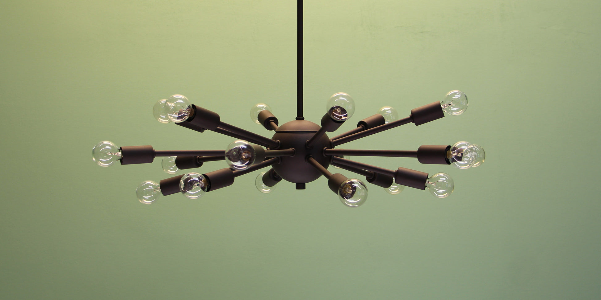 24" Classic Sputnik Chandelier Pendant Light Rubbed Bronze