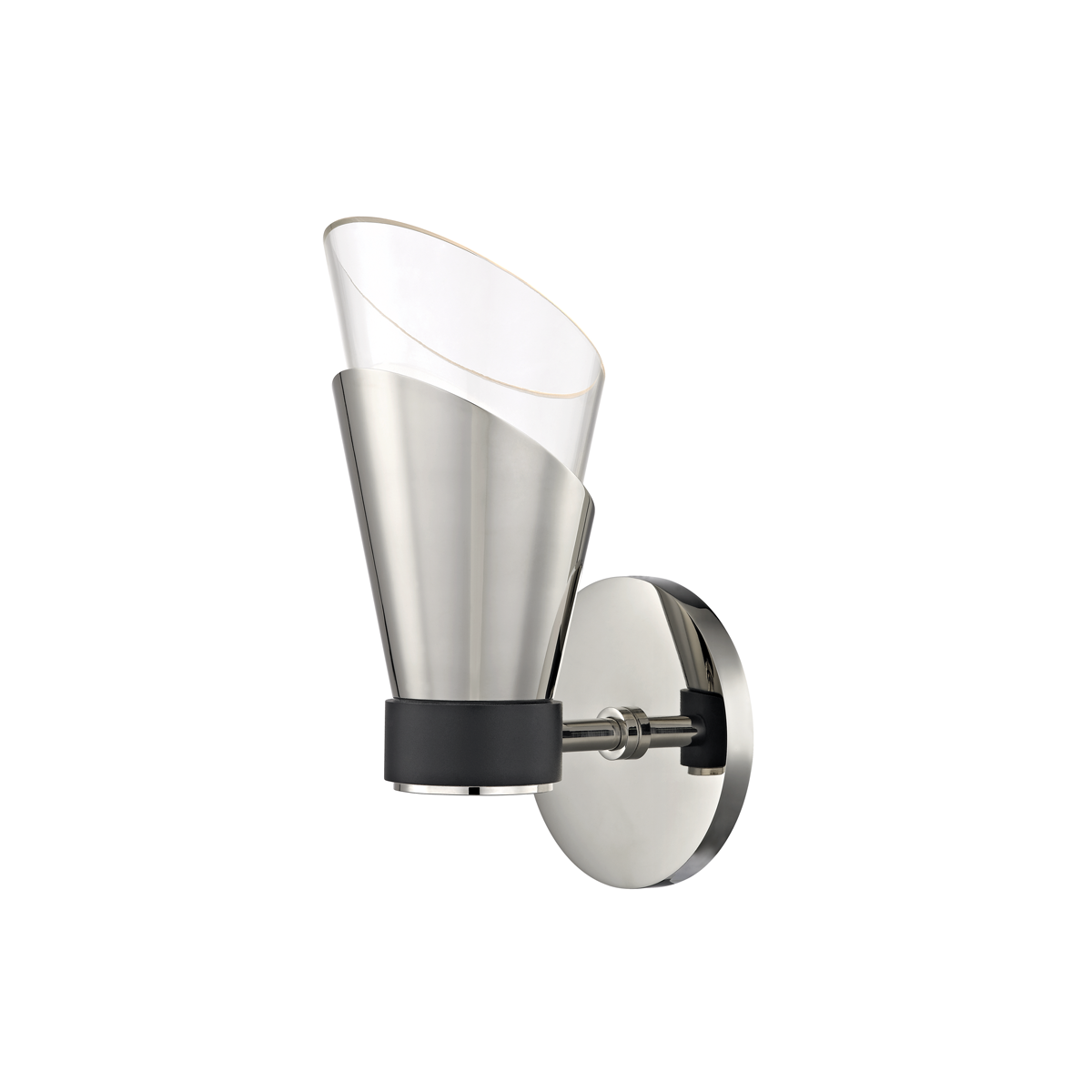 Angie 1-Light Wall Sconce in Polished Nickel