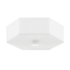 Lizzie Hexagon Flush Mount by Mitz - Polished Nickel or Modern Brass Finish 