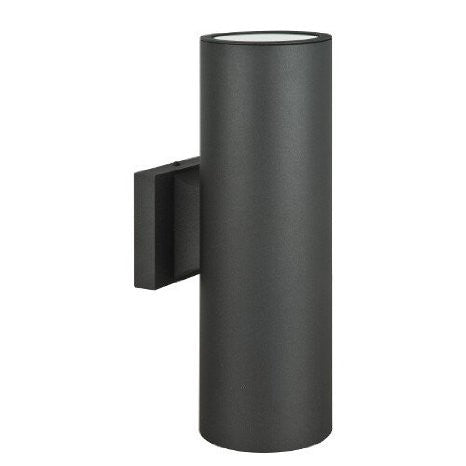 Modern Round Exterior Up Down Wall Sconce Black