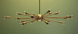 36" Classic Sputnik Chandelier Pendant Light Satin Brass