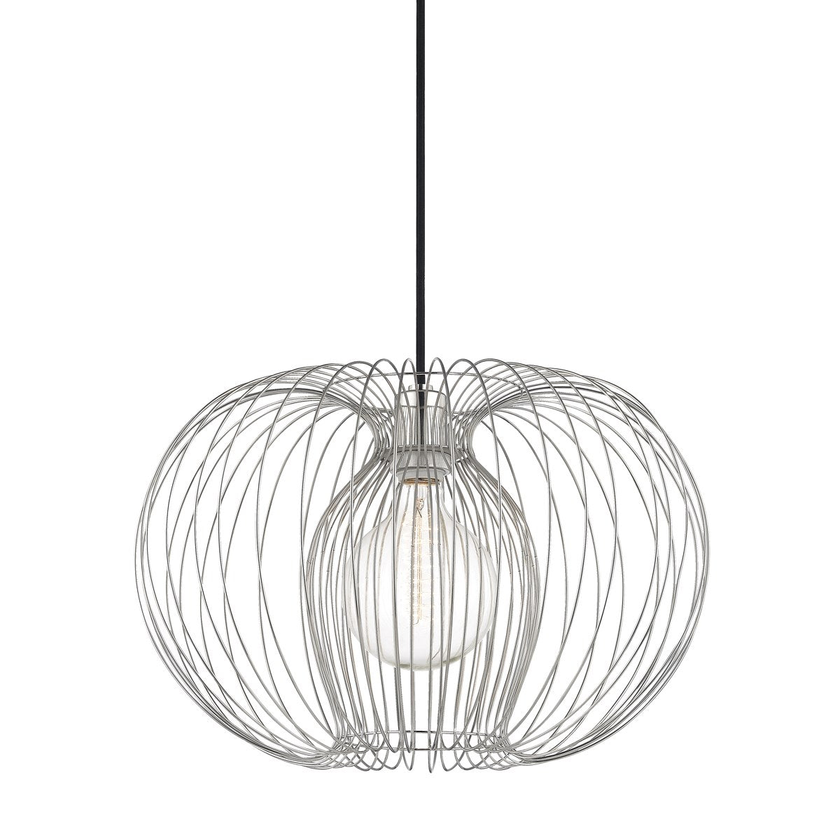 Mitzi by Hudson Valley - Jasmine Modern Oval Cage Pendant H18170L-PN  H18170S-PN