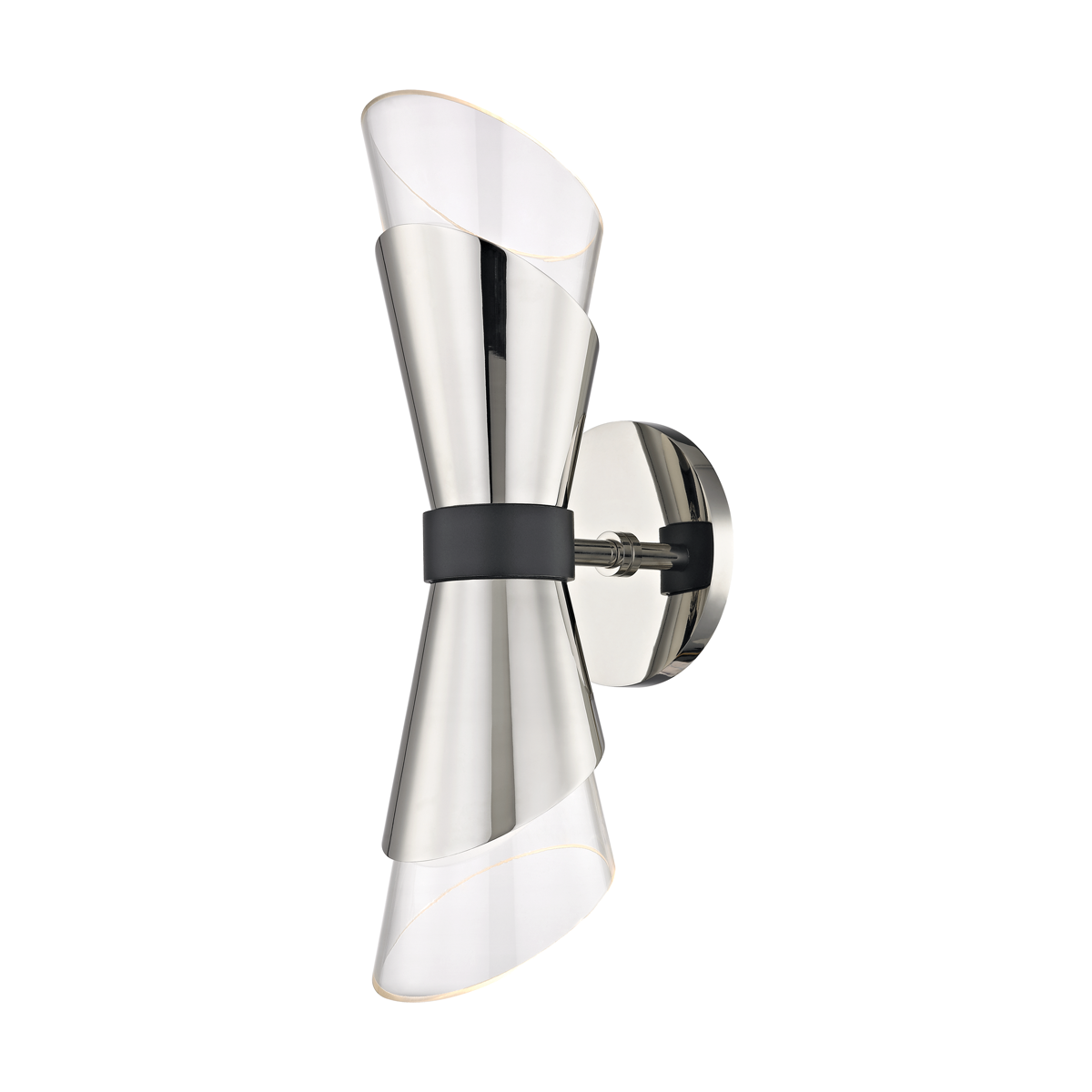 Angie 2-Light Wall Sconce in Polished Nickel