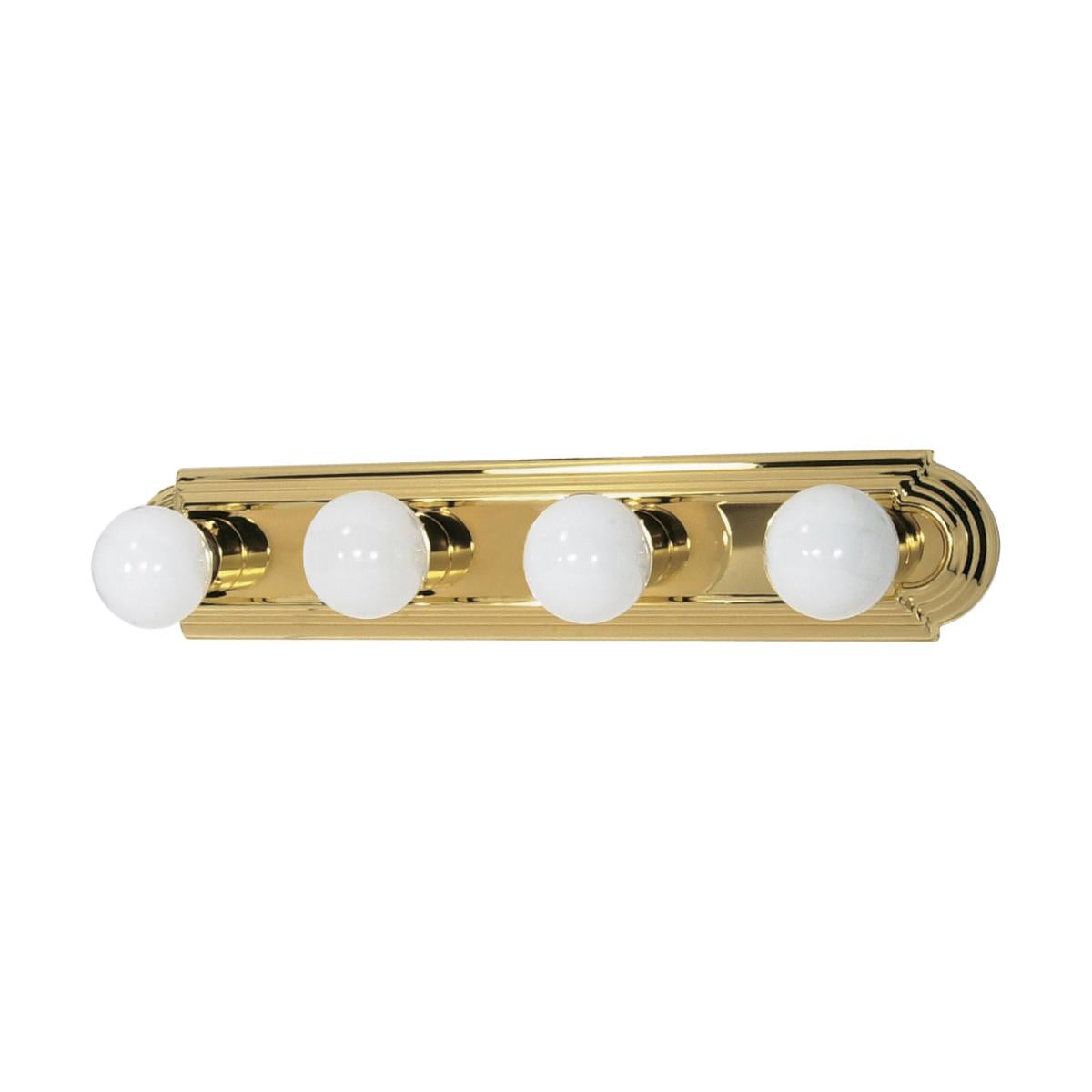 4-Light Traditional Hollywood Makeup Mirror Vanity Wall Sconce 24" Bath Fixture - Polished Chrome, Polished Brass, Satin Nickel, Rubbed Bronze or White - Mid Century Modern Lighting by Practical Props