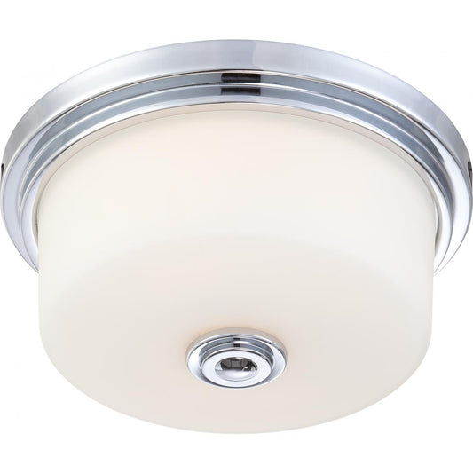 15" Classic Chrome Flush Mount Light by Practical Props15" Retro 2-Light Flush Mount Ceiling Light by Practical Props