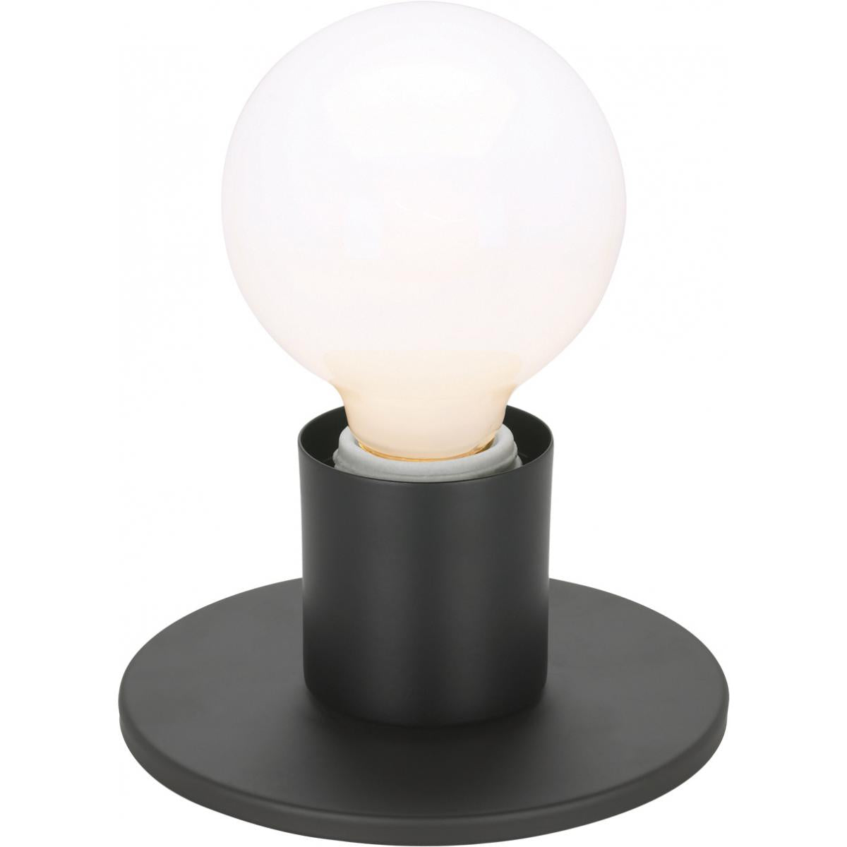 1-Light Minimalist Modern Dual Surface Low-Profile Flush Mount and Wall Sconce - Exposed Bulb Modern Light Fixture