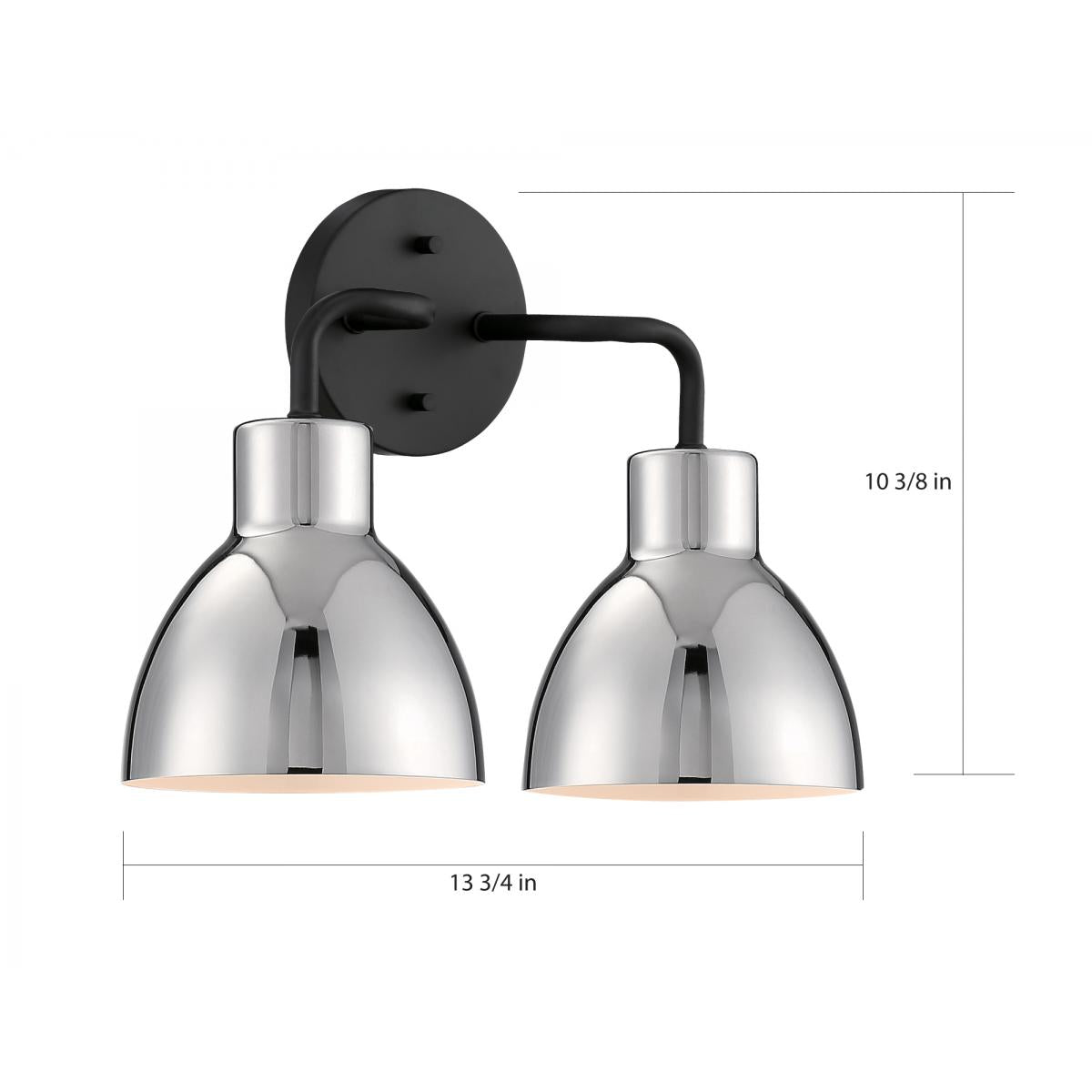 Sloan 2-Light Modern Farmhouse Vanity Wall Sconce with Metal Shade