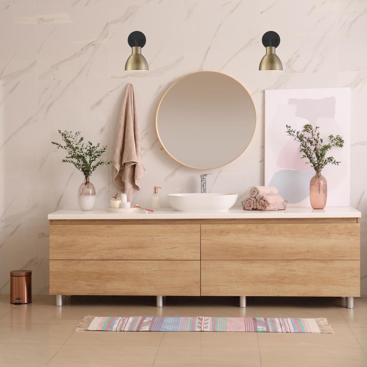 Sloan 1-Light Modern Vanity Wall Sconce with Metal Shade