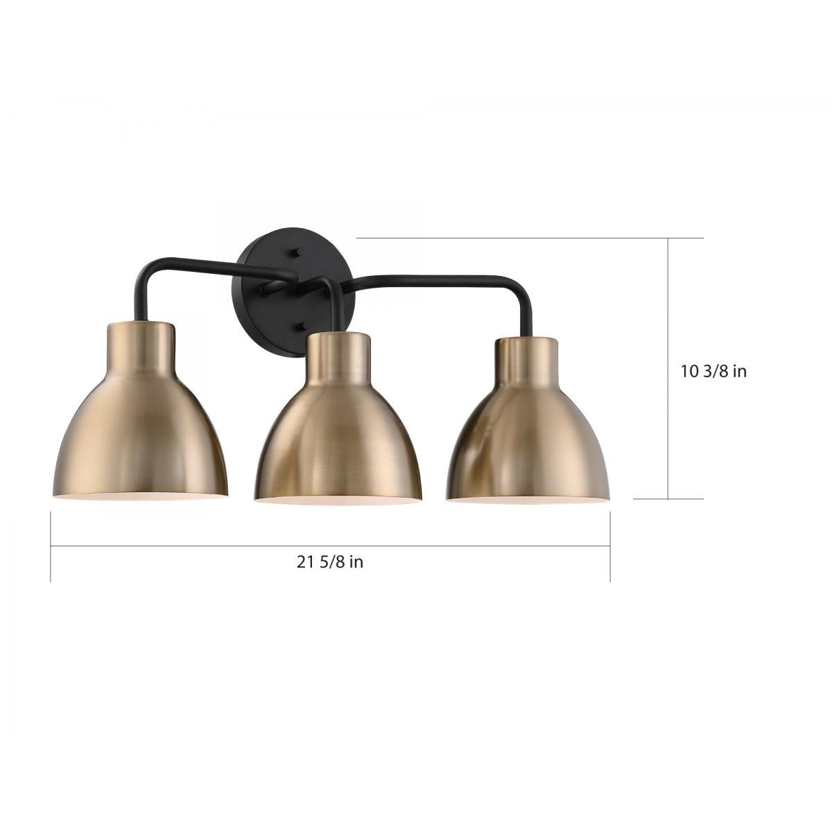 Sloan 3-Light Modern Farmhouse Vanity Wall Sconce with Metal Shade