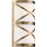 Sylph 2-Light Modern Vanity Wall Sconce by Nuvo Lighting - Burnished Brass 60-6842