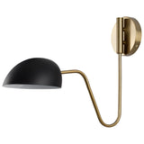 Trilby Modern Brass Swing-Arm Adjustable Wall Sconce