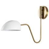 Trilby Modern Brass Swing-Arm Adjustable Wall Sconce