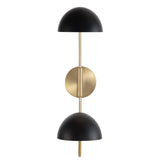 Trilby Modern Brass Double Swing-Arm Adjustable 2-Light Wall Sconce