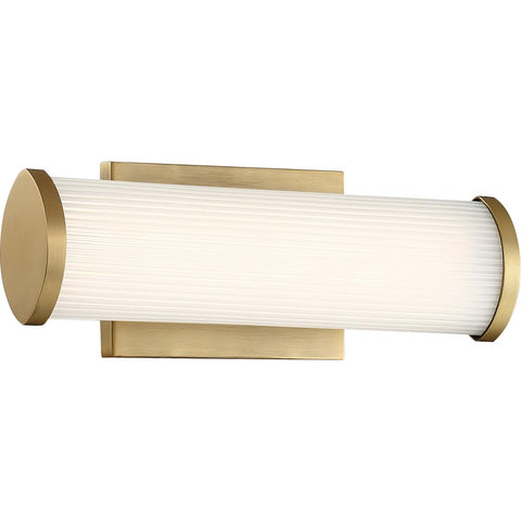 Lena 12" LED Brushed Brass Vanity Wall Sconce by Nuvo Lighting - Mid Century Modern Lighting by Practical Props