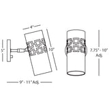 Parker Retro Adjustable Wall Sconce by Johnathan Adler