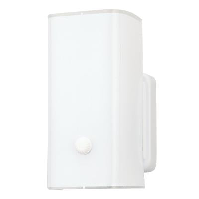 Retro 7" White Frosted Channel U-bend Glass 2-light Bath Sconce