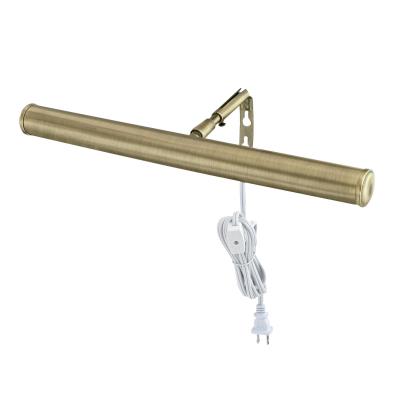 14" Slimline Incandescent Brass Wall-Mount 2-Light Picture Light - Interior Spotlight for Artwork