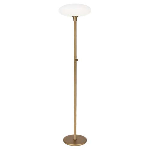 Ovo Modern Mushroom Globe Torchiere Floor Lamp by Rico Espinet- Aged Brass, Polished Nickel, or Old Bronze 