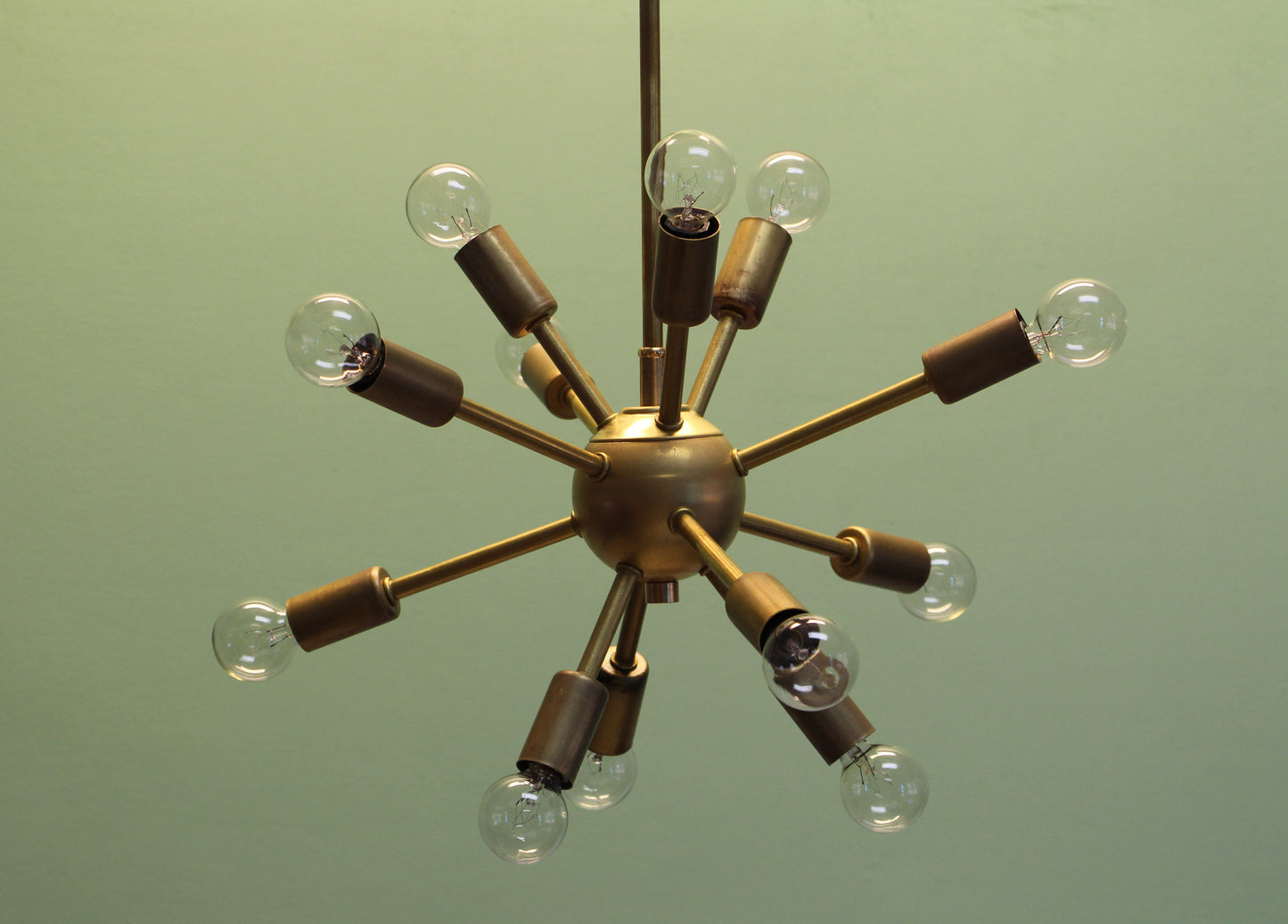Baby Midround Sputnik Chandelier Raw Brass