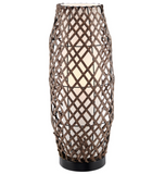 Baran Rattan Outdoor Wireless Table Lamp - Waterproof, Rechargeable and Dimmable LED Lamp - Midcentury Modern Lighting by Practical Props