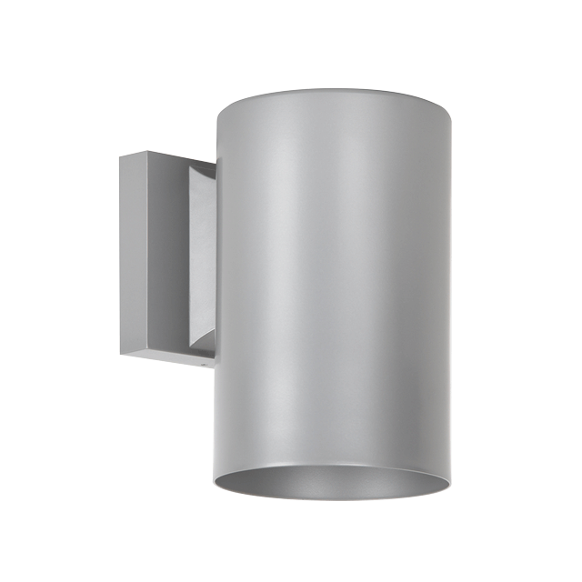 Modern Round Exterior Downlight Wall Sconce Silver