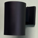 Matte Black Exterior Round Downlight Cylinder Wall Sconce