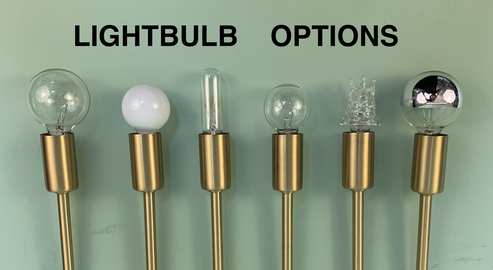 Lightbulb Options for Sputnik Chandeliers by Practical Props