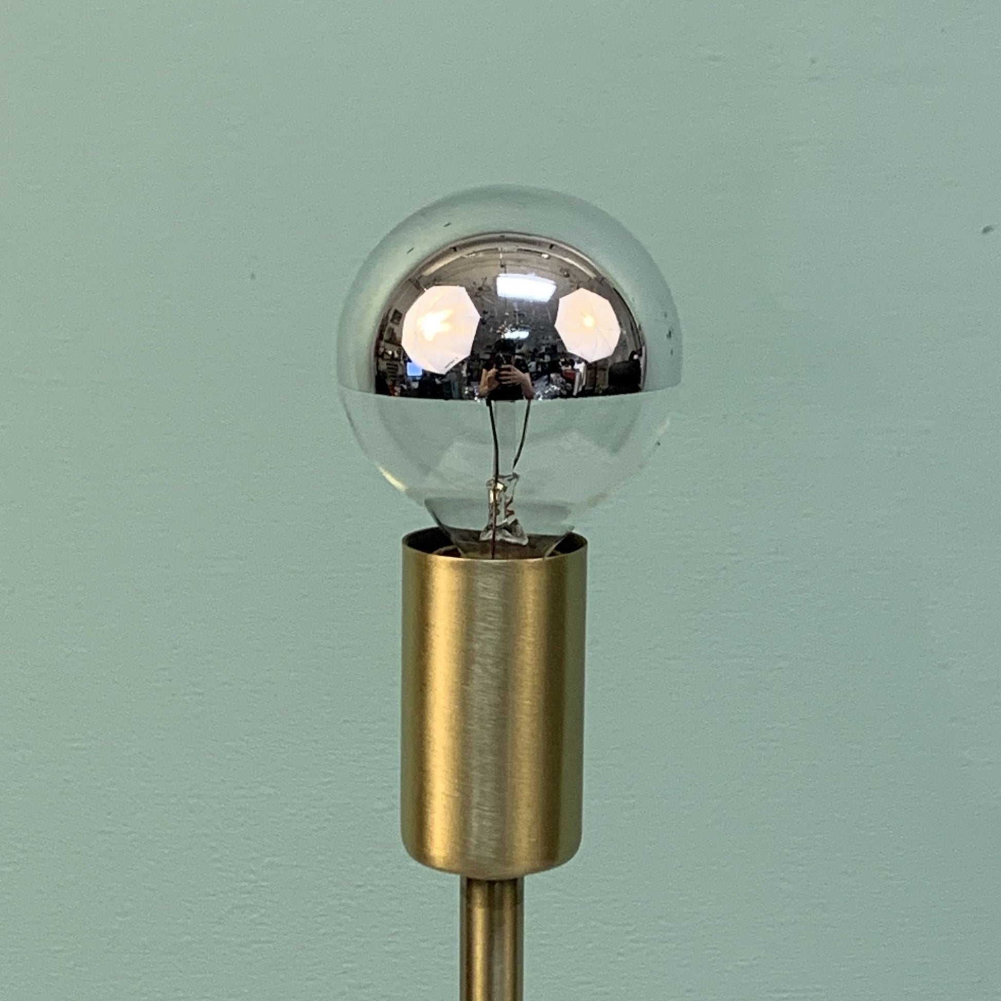 Mirrored Globe Lightbulbs - Modern Half Chrome Bulbs for Sputniks