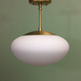 Mushroom Globe Mid Century Pendant Light by Practical Props