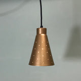 Mid Century Modern Pinhole Pendant Light in Sun Gold