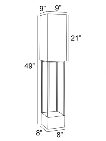 Quinlan Modern LED Outdoor Floor Lamp - Wireless, Rechargeable, and Dimmable Waterproof Exterior Fixture - Midcentury Modern Lighting by Practical Props