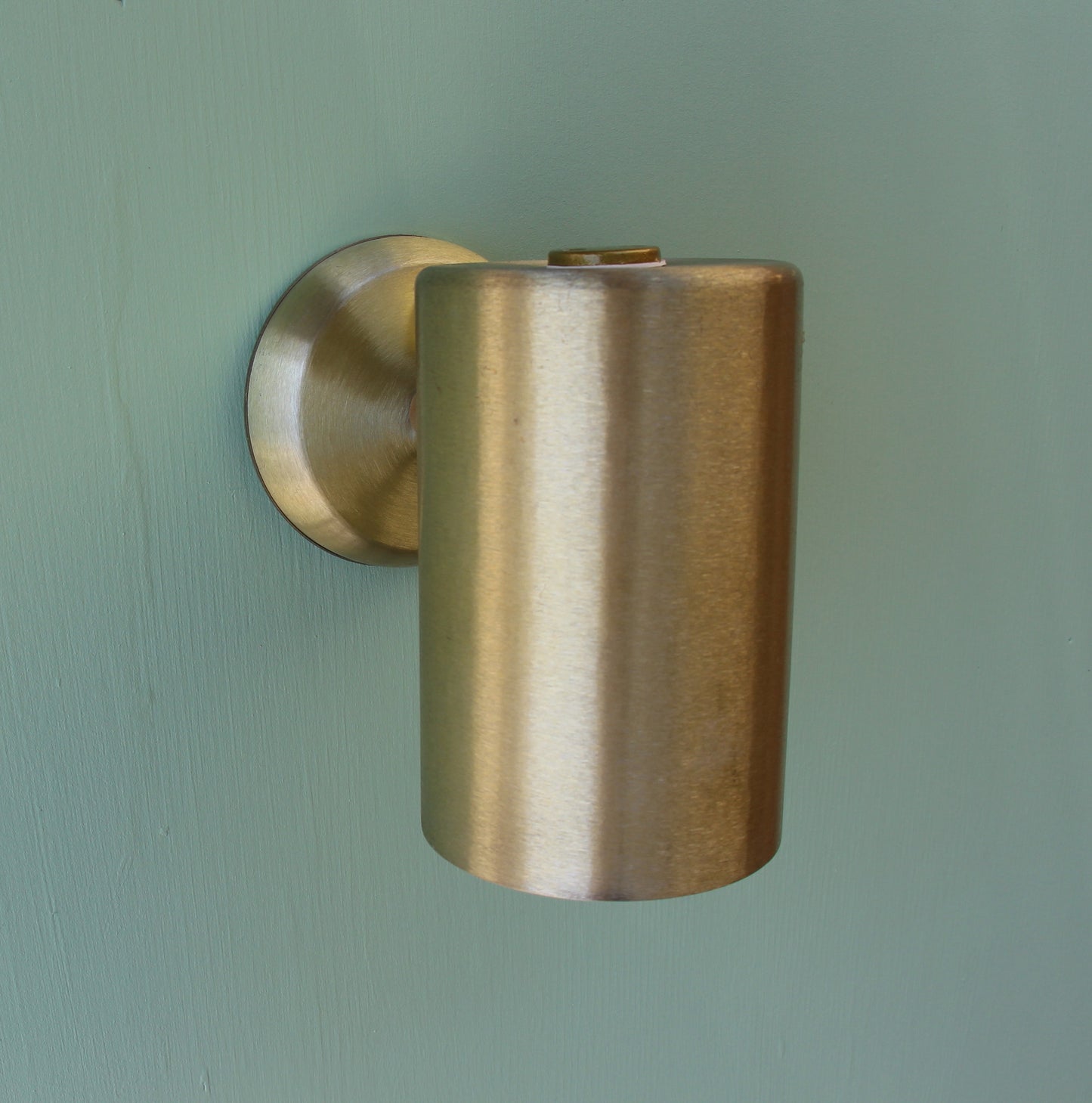 Remcraft 215 Exterior Downlight Sconce in Satin Brass