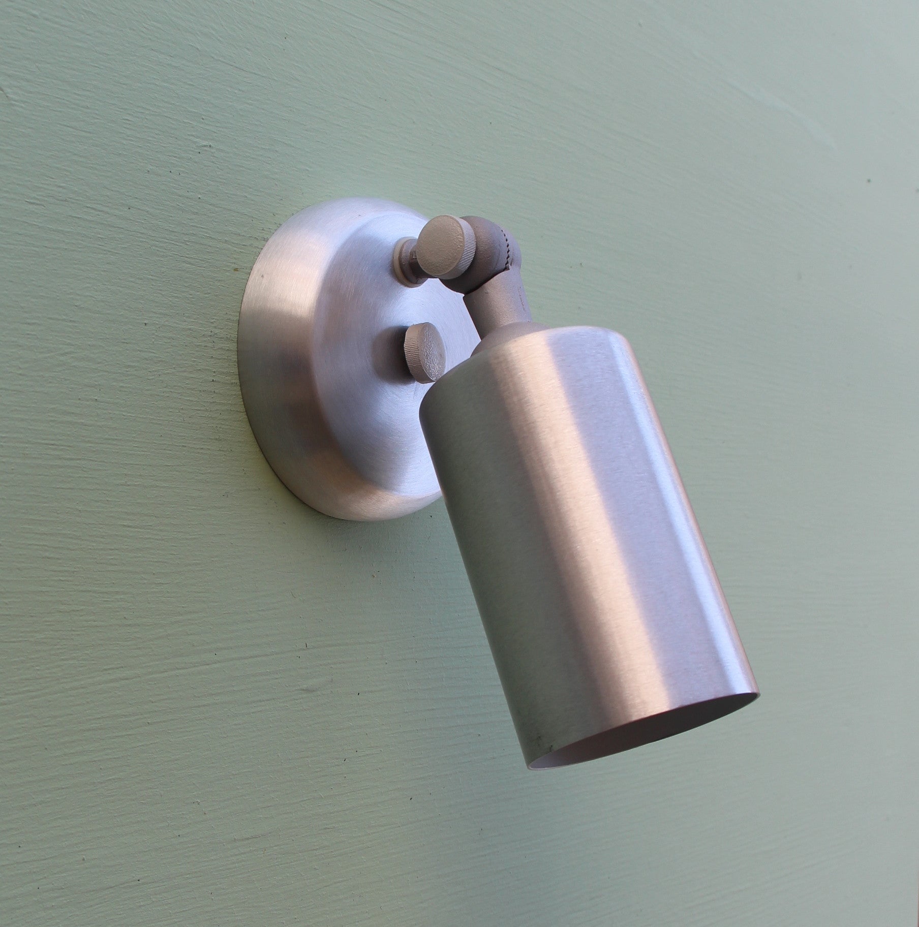 Remcraft 1104 Small Single Cylinder Sconce in Satin Aluminum