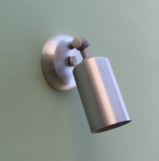Remcraft 1104 Small Single Cylinder Sconce in Satin Aluminum