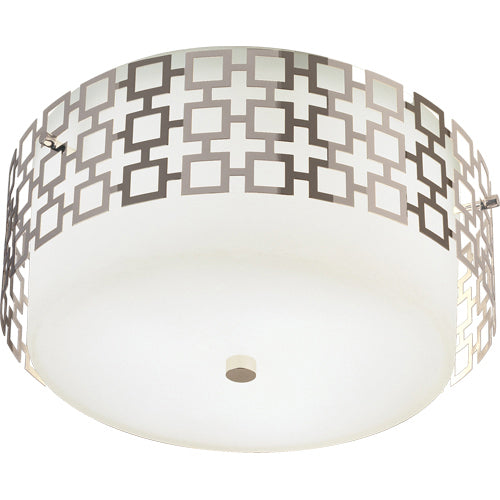 Parker Retro 3-Light Pinhole Flush Mount by Johnathan Adler in Polished Nickel