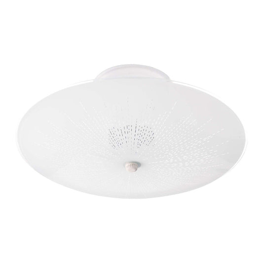 Sunburst Retro 2-Light Glass Flush Mount by Nuvo Lighting