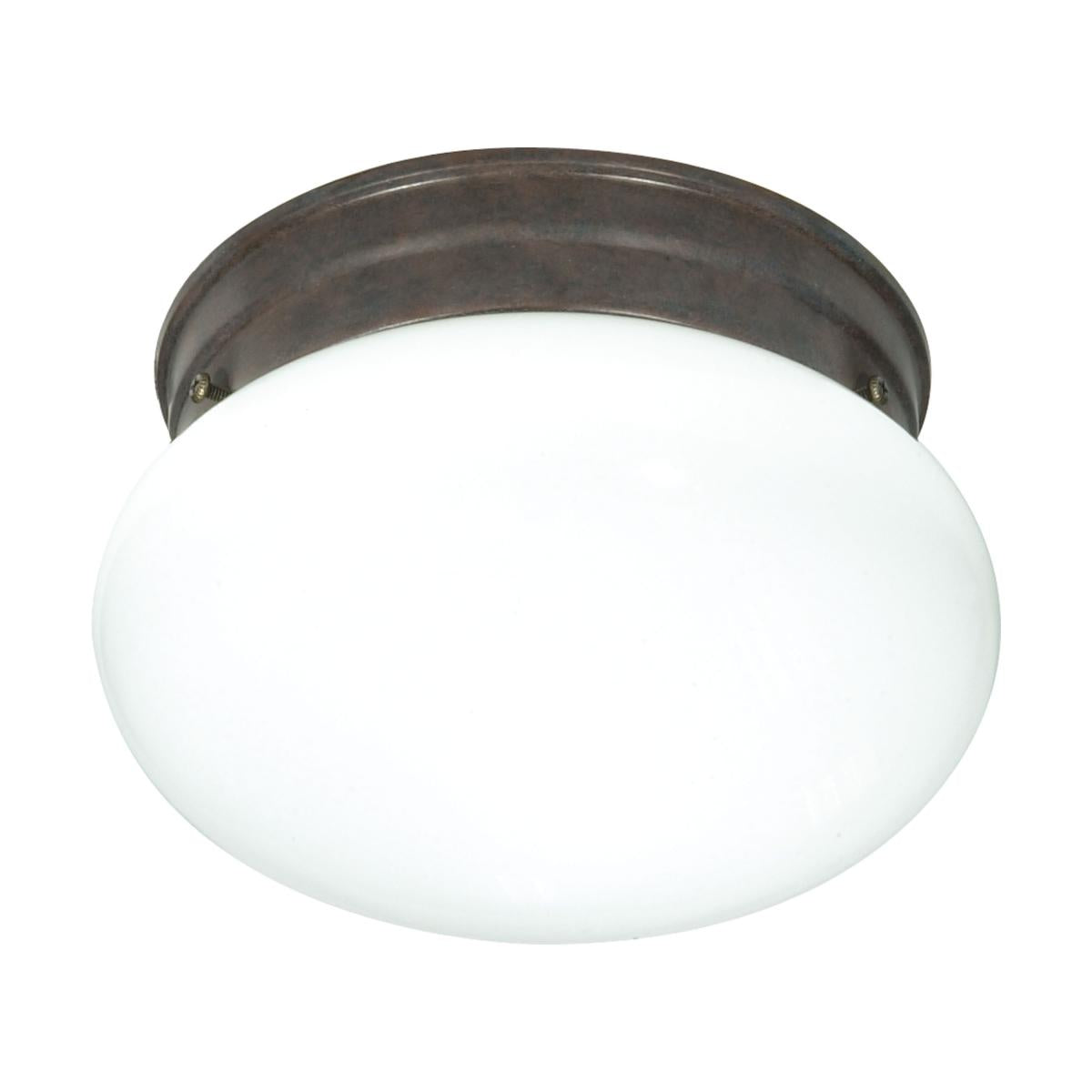 8" Mushroom Retro Glass Flush Mount