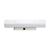 Retro 24" White Frosted Frosted Channel Glass 4-light Bath Sconce