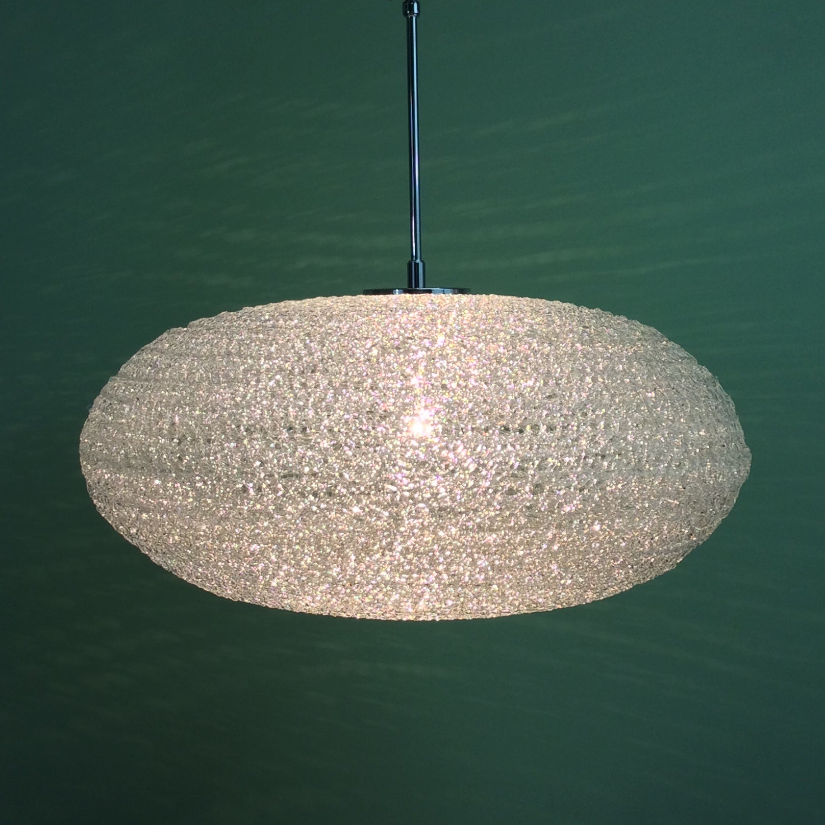 Clear Spun Acrylic Spaghetti Pendant Light by Practical Props