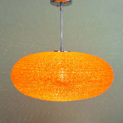 Orange Spun Acrylic Spaghetti Pendant Light by Practical Props