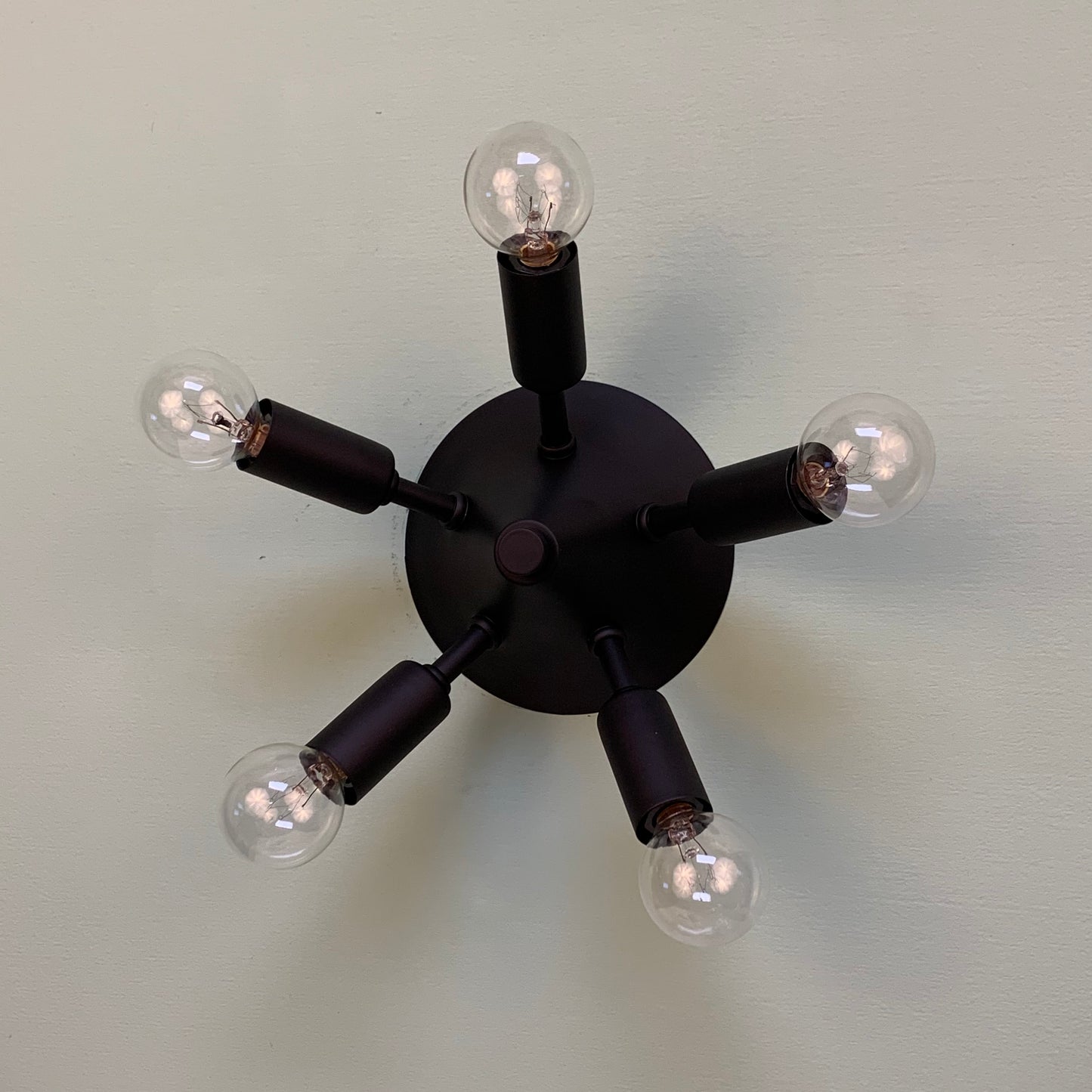 Starlight Mid Century Modern Flush Mount Light Fixture in Matte Black