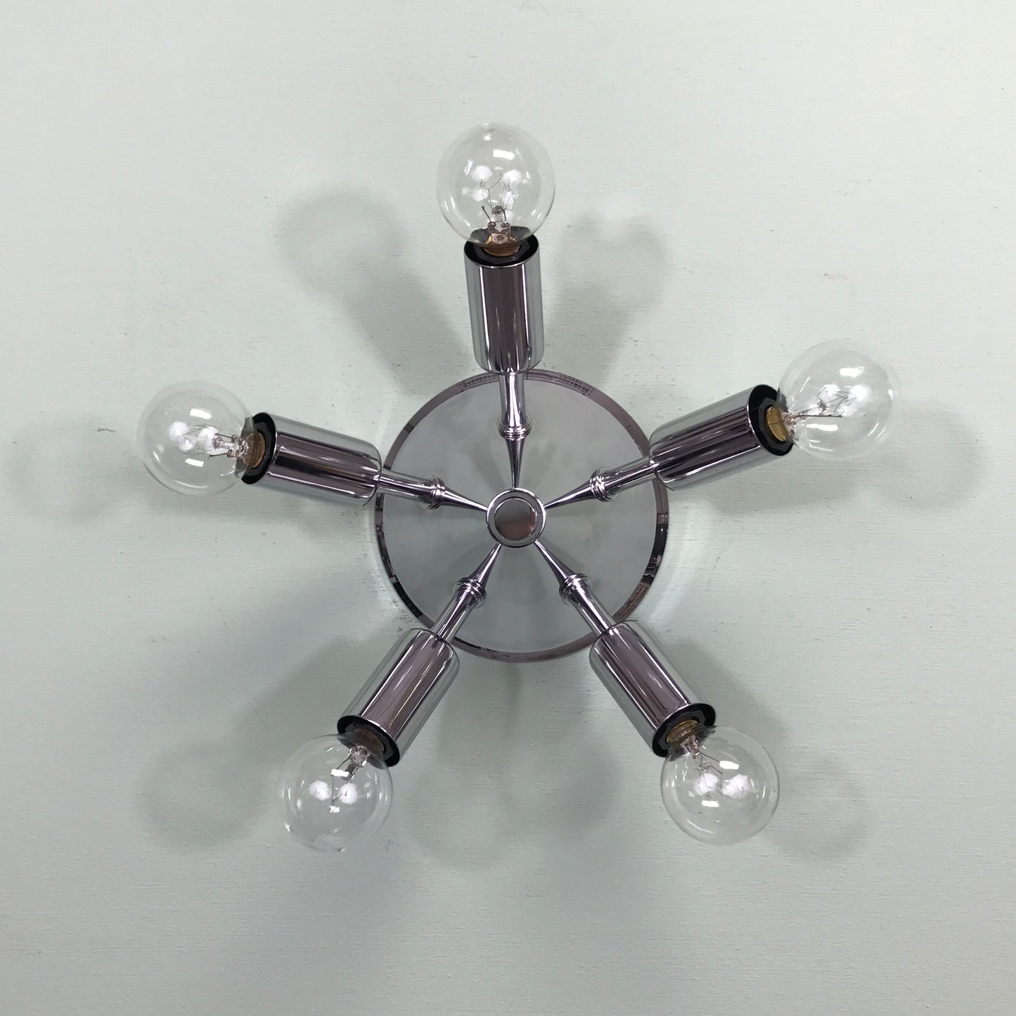 Starlight Midcentury Modern Flush Mount Light Fixture in Chrome