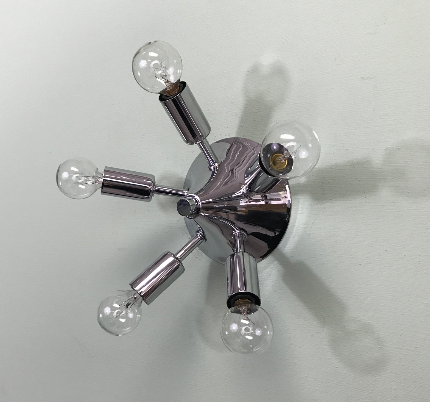 Starlight Midcentury Modern Flush Mount Light Fixture Chrome