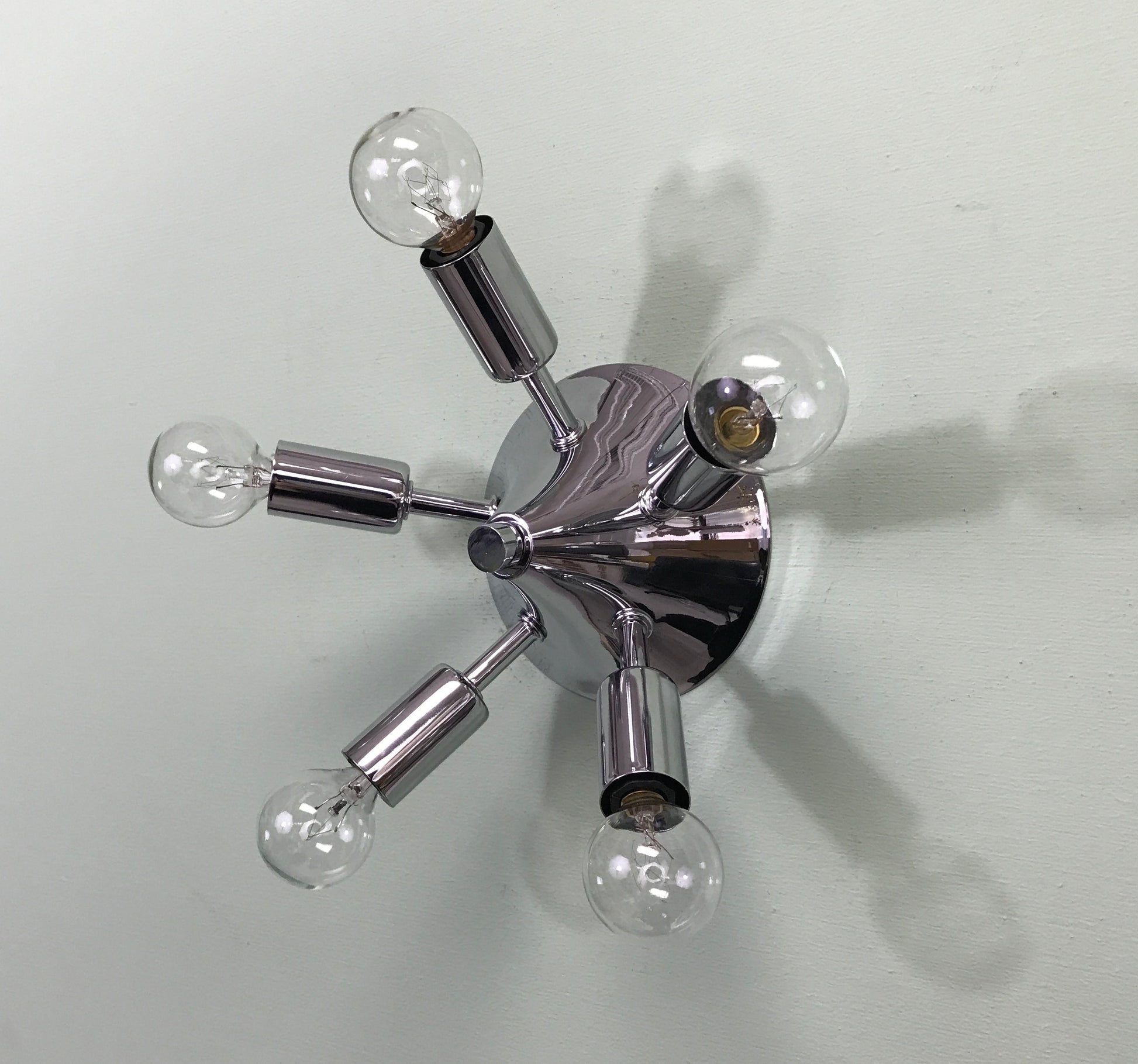 Starlight Midcentury Modern Flush Mount Light Fixture Chrome
