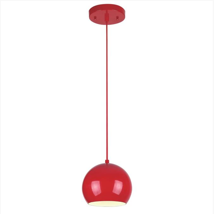Adjustable Mini Modern Globe Pendant by Westinghouse - Red