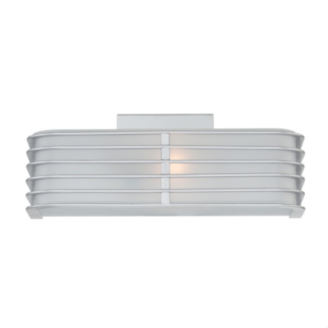 Babette 12" Silver Retro Bath Sconce by Lite Source