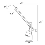 Halotech Retro LED Desk Lamp - 1980s 1990s Halogen-Style Weighted Arm Task Lamp by Lite Source