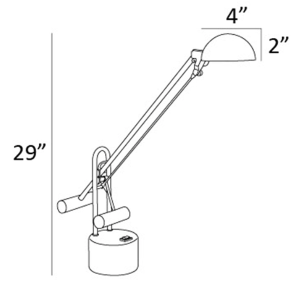 Halotech Retro LED Desk Lamp - 1980s 1990s Halogen-Style Weighted Arm Task Lamp by Lite Source